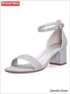 ✨ Women's Chunky Heel Open Toe Dress Sandals Ankle Strap Block Heel